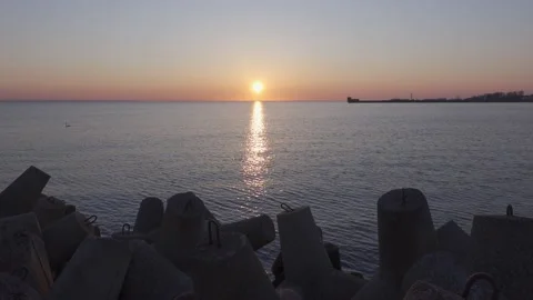 Sunset at the sea Stock Footage 152737938