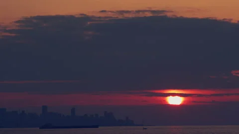 Sunset &amp; Sea Stock Footage 153024525