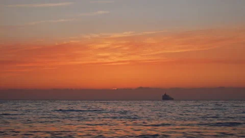 Sunset &amp; Sea Stock Footage 156961140