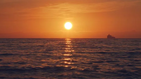 Sunset &amp; Sea Stock Footage 156982913