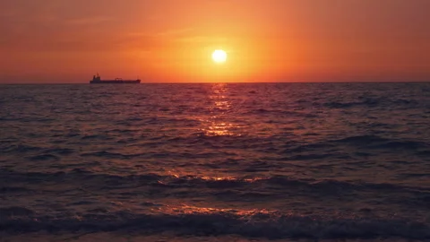 Sunset &amp; Sea Stock Footage 157834803