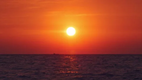 Sunset &amp; Sea Stock Footage 157837024