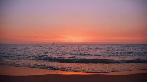 Sunset &amp; Sea Stock Footage 157838087