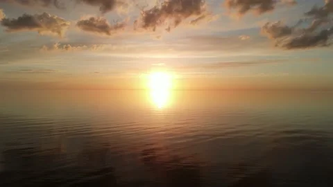 Sunset at the sea Stock Footage 159280813