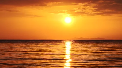 Sunset on the sea Stock Footage 160866756