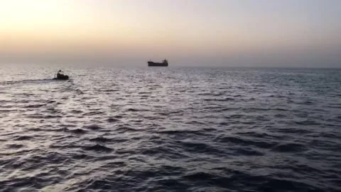 Sunset at sea Stock Footage 162256413