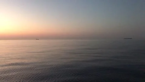 Sunset at Sea Stock Footage 162257306