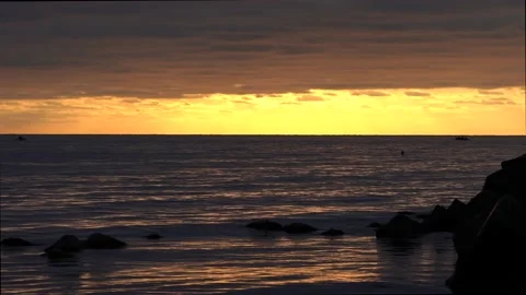 Sunset by the sea Stock Footage 204562210