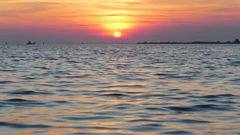Sunset at sea Stock Footage 233968517