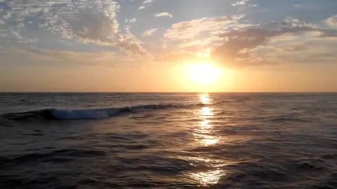 Sunset on sea Stock Footage 242716879