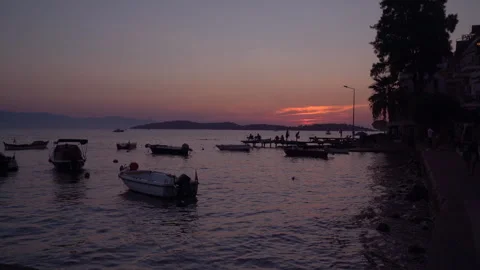 Sunset at sea Stock Footage 247311858