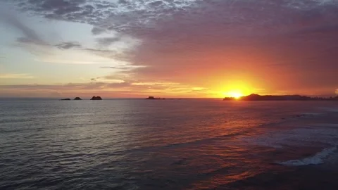 Sunset at sea Stock Footage 248959307