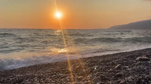Sunset on the sea Stock Footage 249338598