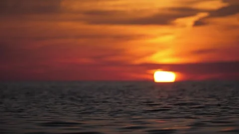 Sunset on the sea Stock Footage 256485662