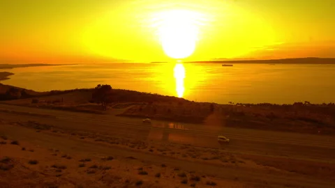 Sunset at sea Video stock 297662889