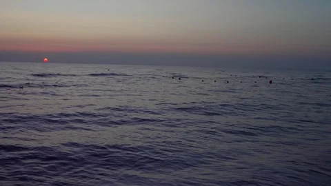 Sunset at sea Stockbeeldmateriaal 308161871