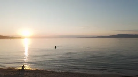 Sunset on the sea Stock Footage 310461978