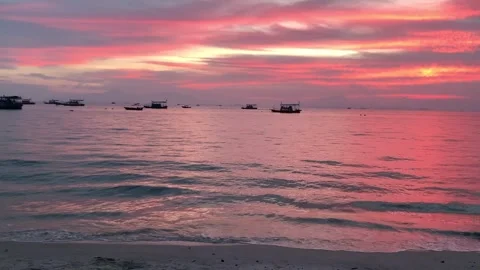 Sunset by the sea Stock Footage 316013719