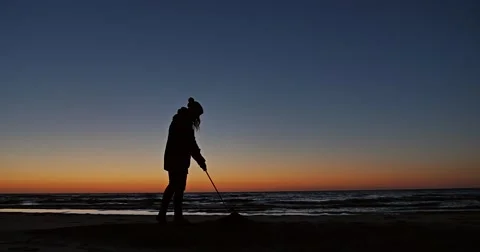 Sunset Sea Golf 4k Stock Footage 51163660