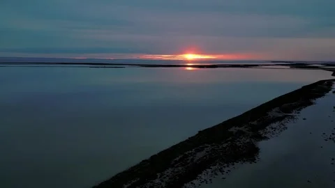 Sunset sea landscape Stock Footage 268238647