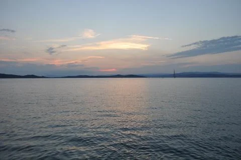 Sunset sea landscape Stock Photos