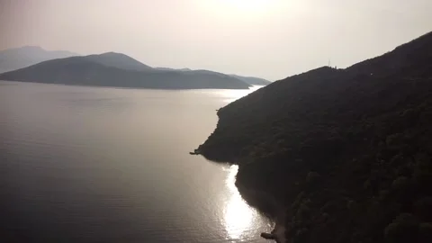 Sunset on the sea, mountains, bay Stock-Footage 221639882