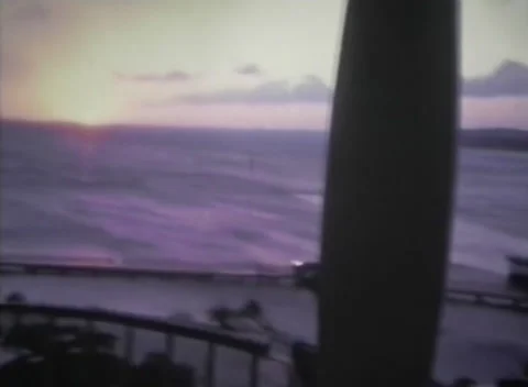 Sunset at the sea in perù 1973 Stock Footage 231797628