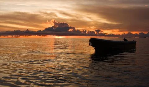 Sunset on sea at philippines Foto stock