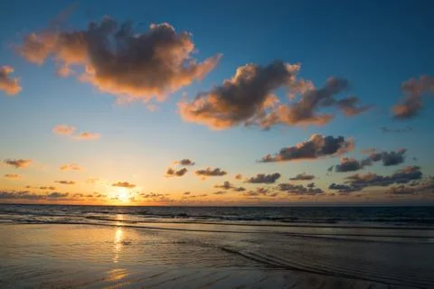 Sunset on the sea Stock Photos