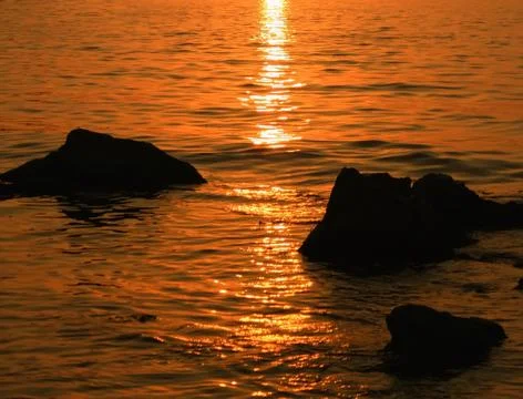 Sunset sea Stock Photos
