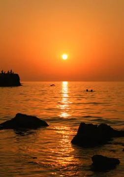 Sunset sea Stock Photos