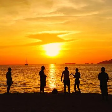 Sunset at the sea. Foto stock