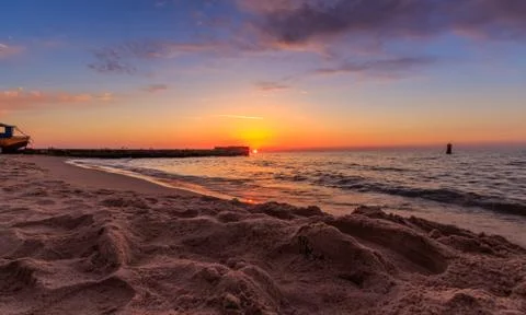 Sunset at the sea Foto stock