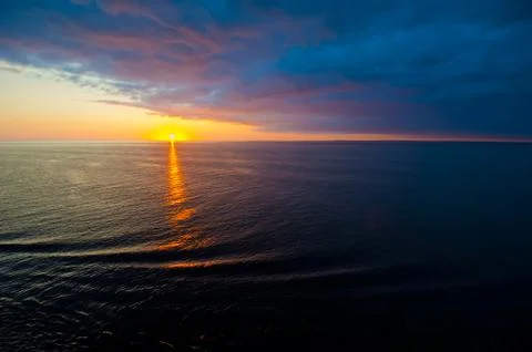 Sunset at sea Stock Photos