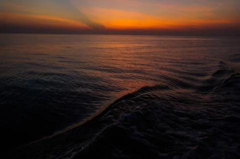Sunset on sea Stock Photos