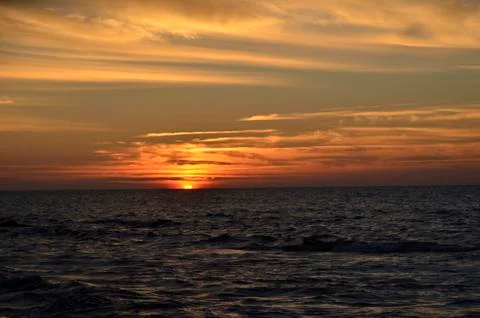 Sunset at sea Stock Photos