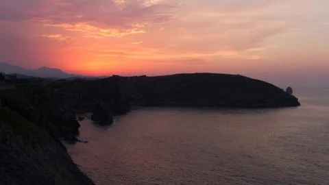 Sunset on the sea 스톡 사진