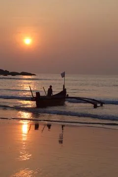 Sunset at the sea Stock Photos