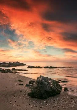 Sunset sea Stock Photos