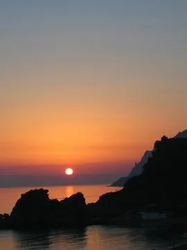 Sunset at the sea Stock Photos