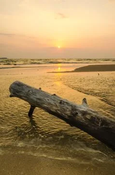 Sunset in the sea Stockfoto's