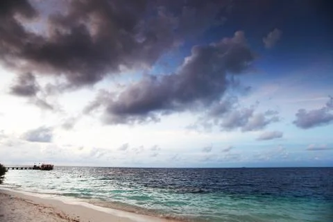 Sunset on the sea Stock Photos