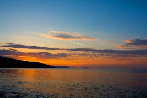 Sunset on sea Foto stock