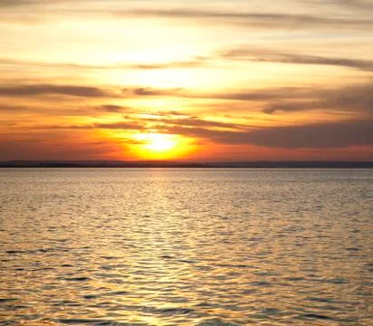 Sunset at the sea Stock-Fotos