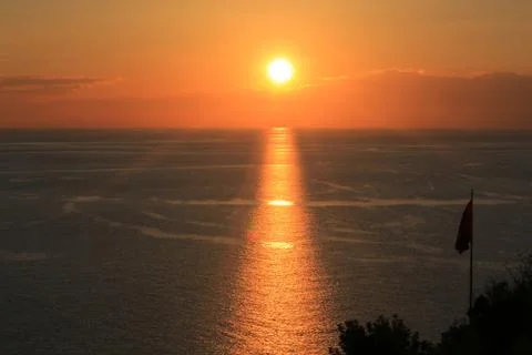 Sunset at sea Foto stock