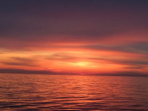 Sunset in the sea Foto stock