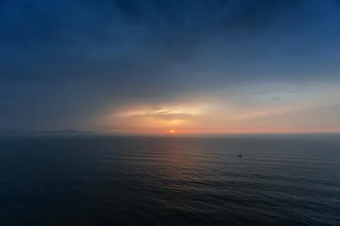Sunset on the sea Stock Photos