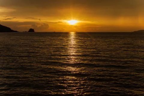 Sunset on the sea Stock Photos