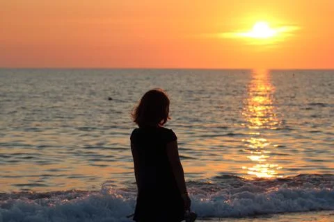 Sunset sea Foto stock