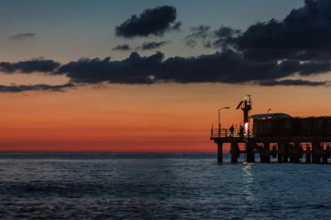 Sunset on the sea Stock Photos
